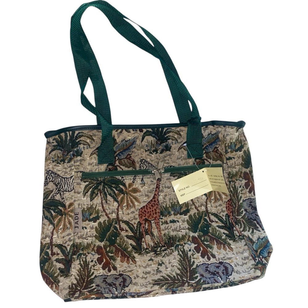 JADE African tote bag with glasses case NWT